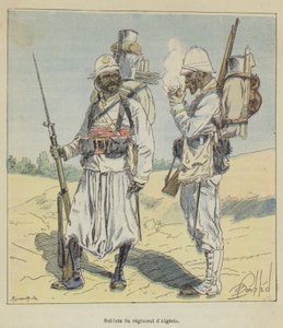 Algerian rykmentin sotilaat tekijältä after Louis Charles Bombled