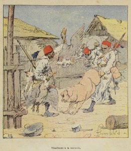 Ryöstelevät taistelijat tekijältä after Louis Charles Bombled