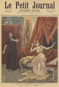 Sibyl Sanderson ja Jean-Francois Delmas Thaisissa, Pariisin oopperassa tekijältä after Oswaldo Tofani