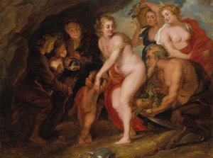 Ilman Ceresiä ja Bacchusta Venus jäätyisi, noin 1650 (öljy tammelle).