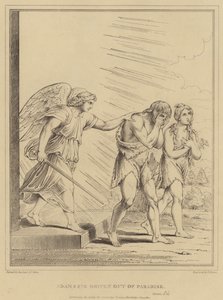 Aadam ja Eeva ajettiin pois paratiisista, Genesis tekijältä after Raphael