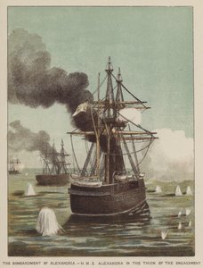 Alexandrian pommitukset, HMS Alexandra kihlauksen keskellä
