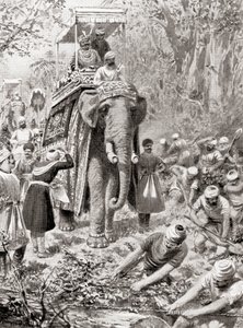 Sher Shah Surin Suuren Pohjoisen tien (nykyisin Grand Trunk Road) tarkastus, Hutchinsons History of the Nations, pub.1915.