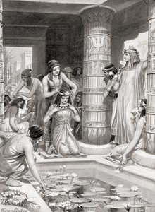 Muinaisessa Egyptissä päivälliselle saapuville vieraille annettiin vettä jalkojen ja käsien pesuun, heidät voideltiin tuoksuvalla öljyllä ja kruunattiin kukkaseppeleillä, Hutchinsons History of the Nations, pubi.