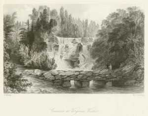 Kaskadi Virginia Waterissa tekijältä after Thomas Allom