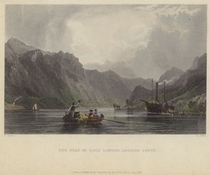 Loch Lomondin pää katsoen etelään tekijältä after Thomas Allom