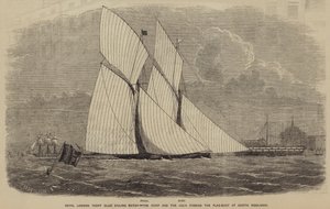 Royal London Yacht Club Sailing Match, Romp ja Julia ohittavat lippupoijun North Woolwichissa