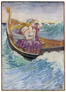 Kaksi päivää ja kaksi yötä venettä heitteltiin sinne tänne tekijältä after Walter Crane