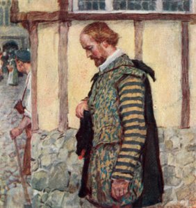 Shakespeare nostaa hattuaan kuultuaan ohimenevän kellon äänen