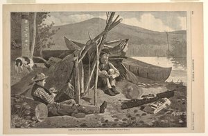 Leirintäalue Adirondackin vuoristossa tekijältä Winslow Homer