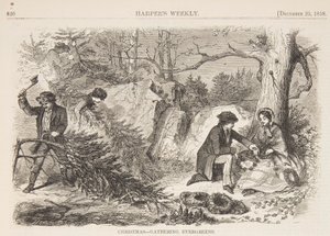 Joulu – Ikivihreiden kerääminen tekijältä Winslow Homer