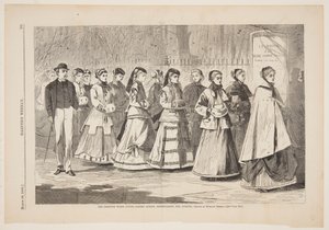 Aamukävely – Nuorten naisten koulu Promenading Avenuella tekijältä Winslow Homer