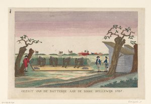 Akku Binnen Bullewijkissa, 1787 Näkymä akusta Binne Bullewijk 1787:ssä (otsikko esineessä) Akut Amsterdamin ympäristössä vuonna 1787 (saksankieliset kopiot) (sarjan nimi) tekijältä anonymous (attributed to)