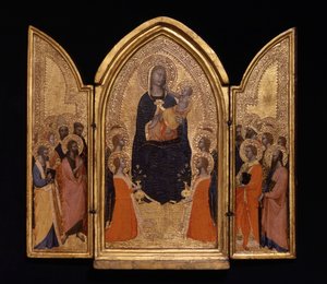 Madonna ja lapsi pyhimysten kanssa (Sterbini-triptyykki) tekijältä anonymous 