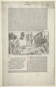 Dante ja Virgil Beatricen näyn kanssa tekijältä attributed to Baccio Baldini (Italian, c. 1436 1487)