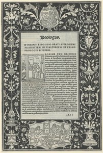 Valkoinen viivareunus kahdella kortsilla: "Satyyri uhraa oinasta" ja "Herculesin valinta" tekijältä attributed to Benedetto Bordon