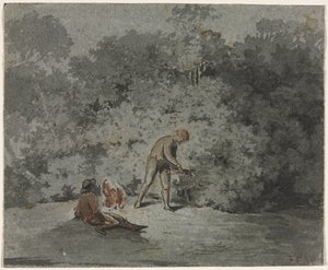 Twig Gatherer (recto) tekijältä attributed to Francisque Millet