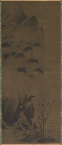 Bambu sateessa tekijältä attributed to Genga