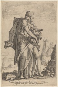 Ahneus tekijältä attributed to Jacob Matham, after Hendrik Goltzius