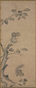 Oravat kastanjapuussa tekijältä attributed to Louis Philippe Mouchy