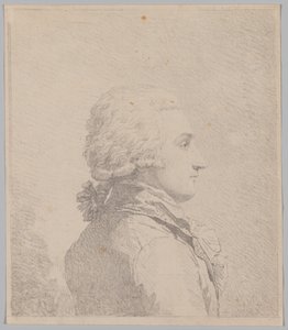 Profiili miehen muotokuva tekijältä attributed to Louis Rolland Trinquesse
