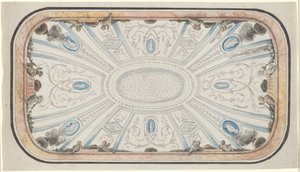 Suunnittelu kattoon tekijältä attributed to Mauro Antonio Tesi