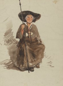Estudo de um peregrino finlandês tekijältä attributed to Samuel Palmer