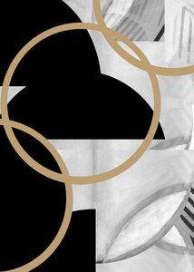 Abstraktit kultaiset ympyrät tekijältä cartissi