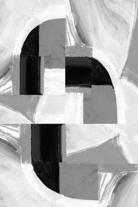 Geometrinen harmaasävyinen abstrakti