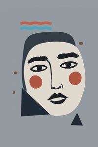 Rauhallinen abstrakti muotokuva