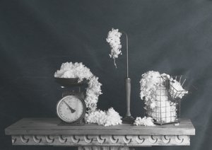 Vintage-puuvillainen asetelma
