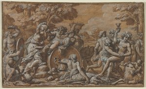 bachchanal tekijältä circle of Pietro da Cortona