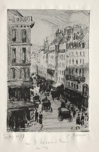 Rue Saint-Lazare, Pariisi tekijältä copy after Augustin Pajou