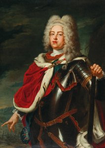 Frederick Augustus II, Saksin vaaliruhtinas ja tuleva Puolan kuningas Augustus III kruununprinssinä. tekijältä Ádam Mányoki