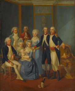 Muotokuva sotilasperheestä, n. 1789-90. tekijältä early 19th century painter.