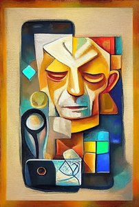 Picasson inspiroima taide, Abstrakti surrealistinen maalaus, seinä Taideprintti tilauksesta