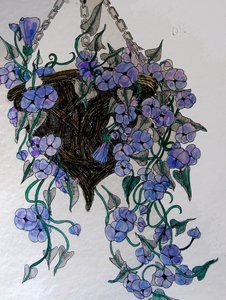Riippuvat kukat, 2014 (akvarelli, muste) tekijältä linda arthurs