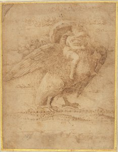 Jupiter ja Ganymede laajan maiseman yläpuolella tekijältä or Andrea Mantegna Giovanni Bellini