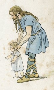 Gallialainen lapsensa kanssa. "" Ranskassa, hänen tarinansa kertoi G. Montorgueil, kuvannut Job"" 1896. Yksityinen kokoelma. tekijältä pseudonym for Onfray de Breville Jacques Job