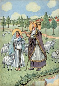 Ranskan historia. Kohtaus Sainte Genevieven elämästä lelujen kanssa: Eve Saint Germain d