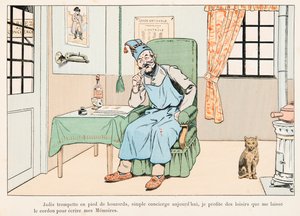 Jacques Marie Gaston Onfroy de Breville työssä (1858-1931) - Half Balance Writing Memories, yksityinen kokoelma tekijältä pseudonym for Onfray de Breville Jacques Job