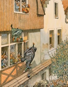 Jacques Marie Gaston Onfroy de Breville dit JOB (1858-1931) - Belgian historia: Leuvenin patriisialaisten Echevinien puolustaminen vuonna 1419, yksityinen kokoelma tekijältä pseudonym for Onfray de Breville Jacques Job