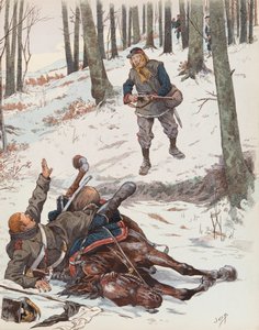Jacques Marie Gaston Onfroy de Breville dit JOB (1858-1931) - Le Moblot (kansalliskaartin sotilas 1870 sodan aikana), yksityinen kokoelma tekijältä pseudonym for Onfray de Breville Jacques Job