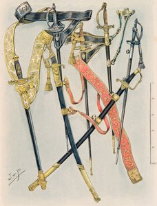 Jacques Marie Gaston Onfroy de Breville dit JOB (1858-1931) - Ranskan joukkojen varusteet kaikkina aikoina: Osavaltioiden majurien aseet, vuoden XII säädös, yksityinen kokoelma tekijältä pseudonym for Onfray de Breville Jacques Job
