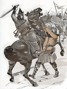 Louis VI le Gros Bremulen taistelussa (1119) "Emme ota Ranskan kuningasta vastaan sodassa emmekä shakissa!" tekijältä pseudonym for Onfray de Breville Jacques Job
