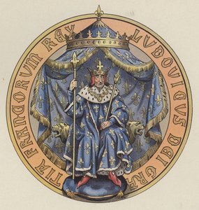 Ludvig XI, Ranskan kuningas (väri litho) tekijältä pseudonym for Onfray de Breville Jacques Job