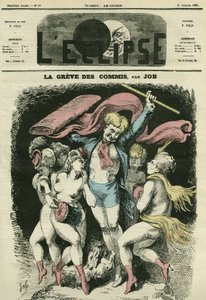 Virkailijat lakkoilevat, kuva ehdottaa Jean-Baptisten (Jean Baptiste) Carpeaux