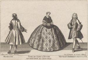 Redingote/Lady in Winter -mekko, jossa on muhvi/takki ja kultainen kangaspäällinen
