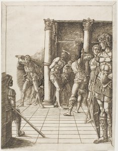 Kristuksen liputus, jalkakäytävä tekijältä school of Andrea Mantegna