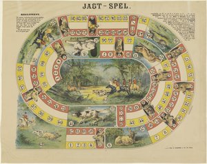 Jagt-Spel (otsikko esineessä) tekijältä weduwe Elias Spanier and Zn